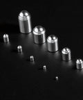 6mm x 7mm Ball Plunger Set, 304 Stainless Steel Spring Loaded Ball Detent Plungers, 20N Force, various sizes displayed on black surface