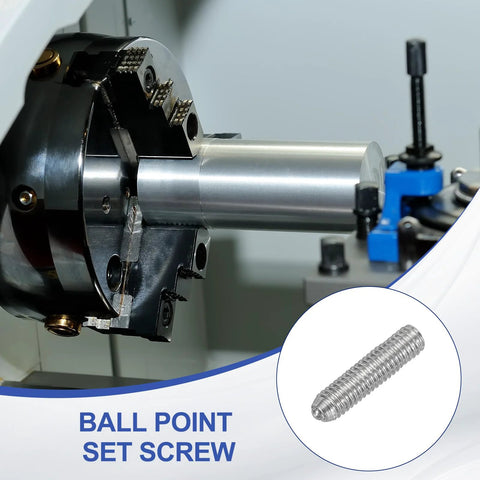 Ball Point Set Screws M3 x 12mm 304 Stainless Steel Hex Socket Spring Ball Point Grub Screws Set in industrial machine use.