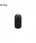 Ball Point Set Screws M6 X 12mm High Carbon Steel Hex Socket Grub Screw With Ball Plunger, pack of 10, image of a single screw.