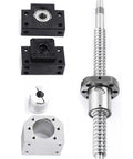 200mm Ball Screw Assembly SFU1605 With 16mm Diameter And 5mm Lead, includes metal ball nut, BK12 and BF12 supports