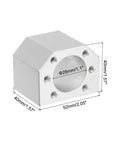 DSG1605/1610/1604 Ball Screw Nut Housing Seat Mount Bracket Holder Base, CNC machine part with 28mm inner diameter, dimensions 40x52x40mm.