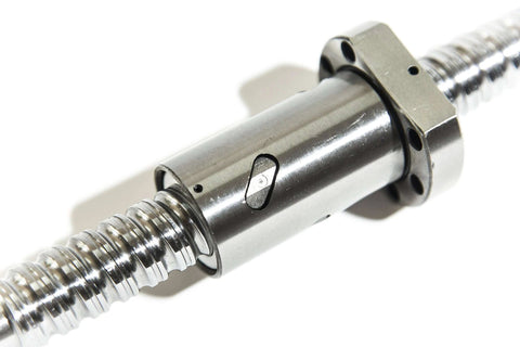 Close-up of Ball Screw CNC Parts SFU1204 NUT, 1pcs Ball Screw + 1pcs Nut + No End Machining, Diameter 12mm Lead 4mm Length 400mm