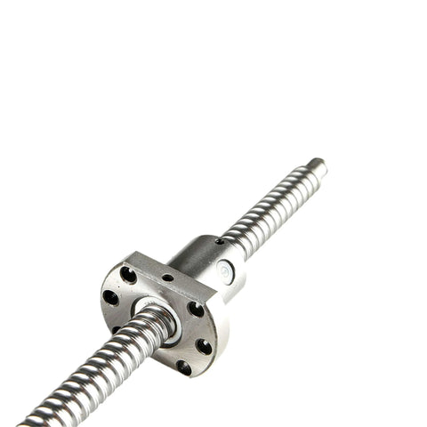 Ball Screw CNC Parts SFU1605 RM1605 16mm 1050mm with Metal Deflector Ball Screw nut, close-up view of threaded component
