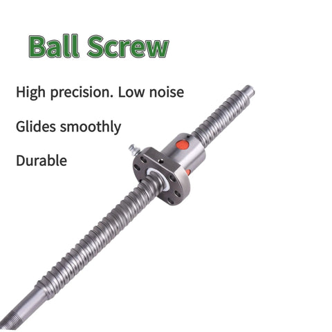 ✝️ Ball Screw CNC Parts SFU1610 Screw＋NUT, 1pcs Ball Screw + 1pcs Nut, Diameter 16mm Lead 10mm Length 1200mm shown with smooth design