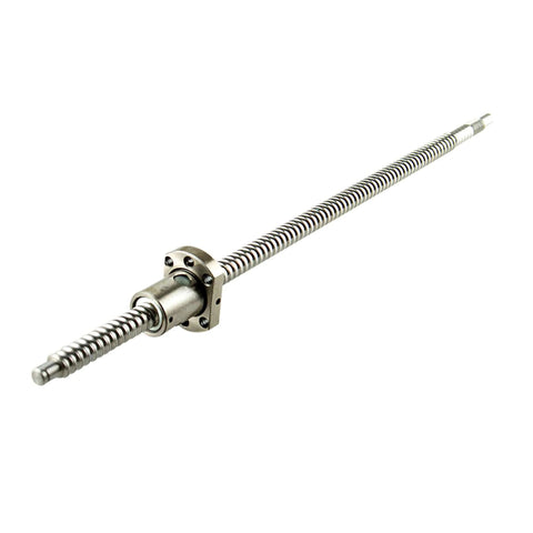 Ball Screw CNC Parts SFU1605 RM1605 16mm 1050mm with Metal Deflector Ball Screw nut, shown in side view for CNC axis motion