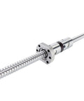 ✝️ C5 Ball Screw Machined 1605 BallScrew DFU1605 with Double Ball Nut for CNC Parts, shown in silver metallic finish.