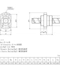 Technical drawing of Ball Screw Assembly SFE2040 NUW 20mm Diameter Lead 40mm Length 950mm, includes dimensions and specifications.