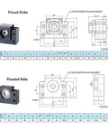 Diagram of Ball Screw End Supports 1Pcs BK12 + 1Pcs BF12 Standard Bearing End Blocks for SFU1604 SFU1605 SFU1610 16mm Motion BallScrew CNC Machine Parts