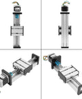 Automatic ball screw linear CNC slide table with stepper motor, 100mm stroke aluminum actuator stage for industrial automation