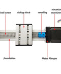 Ball screw slide table CNC linear stage with SFU1605 & NEMA23 stepper motor, 200mm stroke reciprocating actuator module