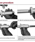 Installation steps for SFU1204 Right-Hand Ball Screw Nut (4mm Lead), Bearing Steel Construction, showing alignment and securing process.