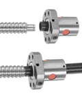 Ball screw nut sfu1605 (16mm dia, 5mm pitch) ball screw single nut for CNC machine parts, front and side view of components