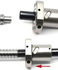 Ball Screw Nut TBI SFU1605 (Diameter 16mm Pitch 5mm) for CNC Machine Parts in a side view showing flange and thread detail