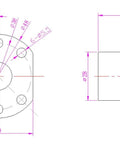 Technical drawing of Ball Screw Nut TBI SFU1605 (Diameter 16mm Pitch 5mm) for CNC Machine Parts with dimensions.
