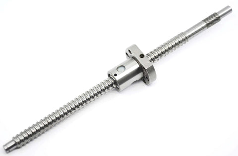 Ball Screw SFU1204（Diameter 12mm Pitch 4mm）Length 150mm with Metal Nut for CNC Machine Parts against white background