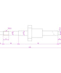 Ball Screw SFU1204（Diameter 12mm Pitch 4mm）Length 150mm with Metal Nut for CNC Machine Parts blueprint diagram