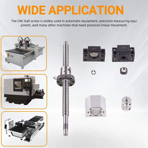 Ball Screw SFU1605 800mm/31.49 inch Ballscrew with A Ball Nut and Machining Antibacklash components for CNC machines