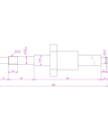 Technical diagram showing Ball Screw SFU1605 with dimensions: Diameter 16mm, Pitch 5mm, Length 150mm with Metal Ball Screw Nut for CNC Machine Parts