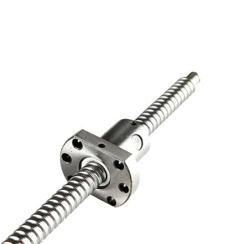 Ball Screw CNC Parts SFU1605 RM1605 16mm 1200mm with Metal Deflector nut, side angle view
