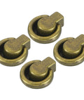 Ball Stud Rivet Set For Purses And Leather Crafting, Four Pieces With D Ring Connector, Zinc Alloy 17mm X 10mm, Brass Finish