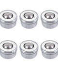 8 Mm Ball Transfer Bearing Unit Pack Of 6 With 360 Degree Rotation Drop In Mount DIY Ready For Transmission Systems Carbon Steel Roller Ball