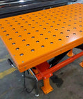 Conveyor table with 20 pcs 5/8 inch roller drop in ball transfer bearings carbon steel round ball units for smooth operation.