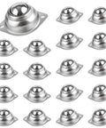 Set of 20 Surface Ball Bearing Rollers Ball Transfer Units with 1 Inch Main Ball Flange Mounted Design for Conveyors Tables