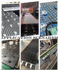 Application scenarios for 1" Stainless Steel Ball Transfer Units, 4pcs Screw Mounted Roller Ball Transfers Bearing in conveyor systems.