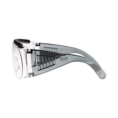 Side view of Ballistic Safety Glasses For Range Shooting Prescription Glasses Compatible Wraparound Frame ANSI Z87 1.