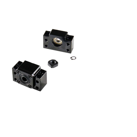 BF12 BK12 nut housing for 2Pcs HGR20 200mm Linear Rail and 1Pcs RM1605 250mm Ballscrew Kit in DIY CNC projects
