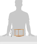 Eco Friendly Bamboo Wood Two Tier Turntable Ten Inch Diameter Kitchen Lazy Susan dimensions illustration