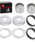 Swingarm Bearings Dust Cap Seal And Pivot Sleeve Rebuild Kit For Banshee 350 YFZ350 1987-2006 28-1028 with components displayed