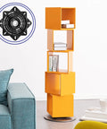 10 Inch Bar Stool Swivel Plate Heavy Duty Base With Solid Ring Ball Bearings 600 Lb Capacity Replacement shown next to colorful shelf