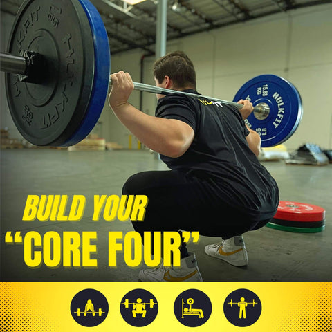 Two Inch Olympic Rubber Bumper Weight Plates With Shock Absorption For Barbells Beefy Multi Color 45 Pound Plate For Hardcore Gains Strength Training And Full Body Home Gym Workouts