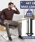 Barber Chair Replacement Hydraulic Pump - 6.7 IN Adjustable Height ,Weight Capacity 440 Lbs/200kg with man sitting on chair