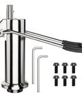Barber Chair Replacement Hydraulic Pump - 6.7 IN Adjustable Height, Weight Capacity 440 Lbs/200kg with 6 Bolts and wrenches
