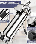 Barber Chair Replacement Hydraulic Pump - 6.7 IN Adjustable Height, Weight Capacity 440 Lbs/200kg, chrome-plated 6 Bolt view