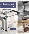 Barber Chair Replacement Hydraulic Pump - 6.7 IN Adjustable Height, Weight Capacity 440 Lbs/200kg, 6 Bolt Salon Chair Replacement Hydraulic Pump, Replacement Part For Most Standard Styling Chairs, chrome finish, 1.02 inch top diameter, 3.5 inch bolt spacing