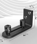 Sliding Barn Door Bottom Floor Guide,Ball Bearings Adjustable Stay Roller,Wall Mount System,Flush Flat Bottom Design,Black