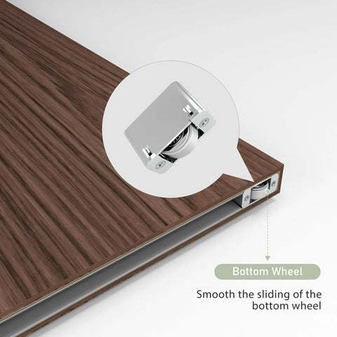 Concealed Barn Door Hardware Kit With Soft Close Mechanism And Invisible Wall Mount Aluminum Track for smooth operation
