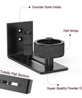 2 Pack Barn Door Floor Guide Wall Mount Stay Roller,8 Setup Options, Flush Bottom,Black Powder Coated,Felt Strip, Countersunk Holes