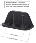 Four Barn Door Floor Guide With Bearing Design For Sliding Doors Heavy Duty Metal Hardware Durable Black Steel Frame