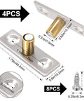 4 Pack Sliding Barn Door Floor Guides With Copper Stainless Steel Rollers And Base Includes 8 Screws Bottom Guide Locators