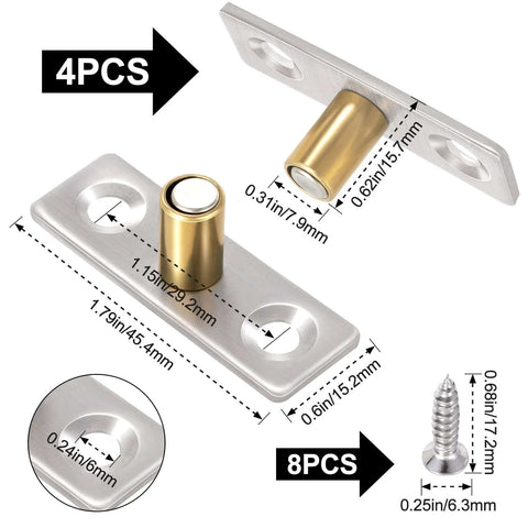 4 Pack Sliding Barn Door Floor Guides With Copper Stainless Steel Rollers And Base Includes 8 Screws Bottom Guide Locators