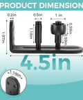 4 Pack Sliding Barn Door Floor Guides With Adjustable Rollers Flush Flat Bottom Design Solid Steel Construction Matte Black Finish Rust Resistant And Durable Hardware For Quiet Smooth Door Operation And Safe Tracking product dimensions with detailed measurements.
