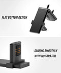 Sliding Barn Door Bottom Floor Guide with Adjustable Roller, wall mount installation, flat bottom design, fits 2-inch door, black