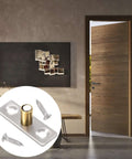 4 Pack Sliding Barn Door Floor Guides With Copper Stainless Steel Rollers And Base Includes 8 Screws Bottom Guide Locators 