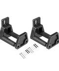 Two Pack Barn Sliding Door Floor Guide POM Plastic Adjustable Wall Mount Black Finish For Wooden Doors With Bottom Groove Includes Mounting Screws