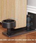Two Pack Barn Door Floor Guide Set With Eight Setup Options for bottom flush installations on wood floor