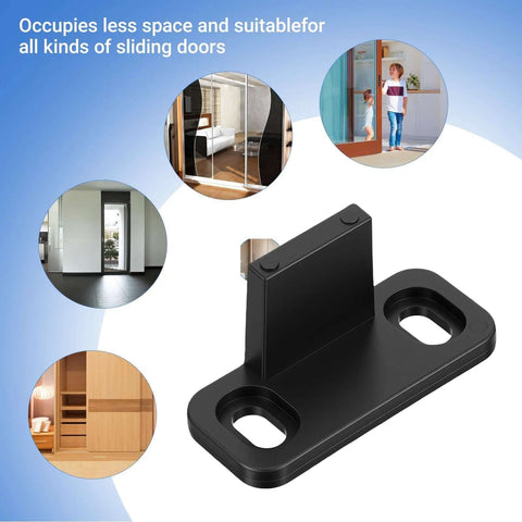 Eight Piece Sliding Door Floor Guide Set With Screws, Bottom Guide For Bypass, Pocket And Barn Style Doors, Plastic Wall Mounted Track
